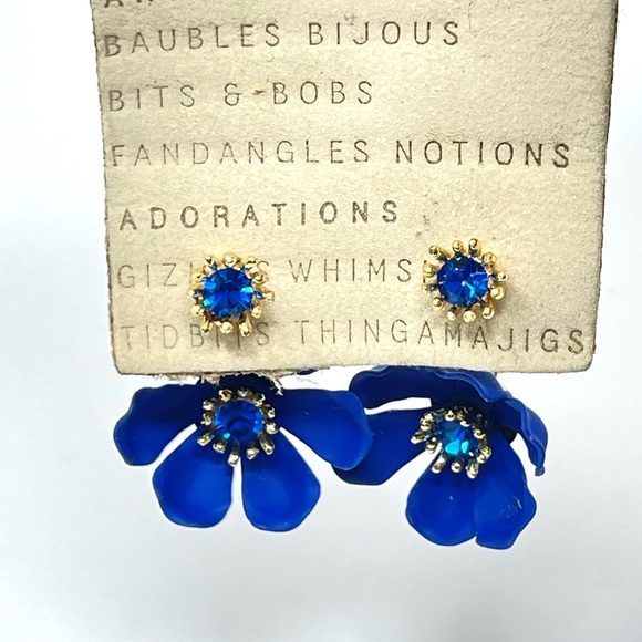 Anthropologie Jewelry - New Anthropologie x Zenzii Dusk Blossom Earrings Blue